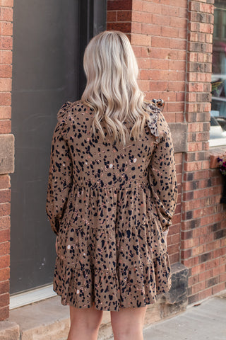 Mocha Please Long Sleeve Dress