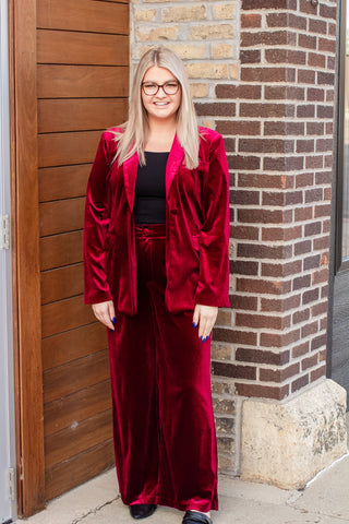 Luxurious Velvet Blazer with Pockets - JQ Clothing Co.