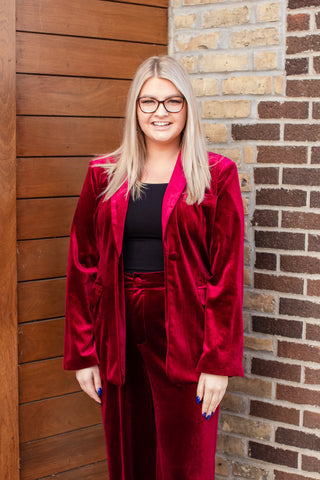 Luxurious Velvet Blazer with Pockets - JQ Clothing Co.