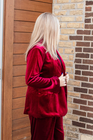 Luxurious Velvet Blazer with Pockets - JQ Clothing Co.