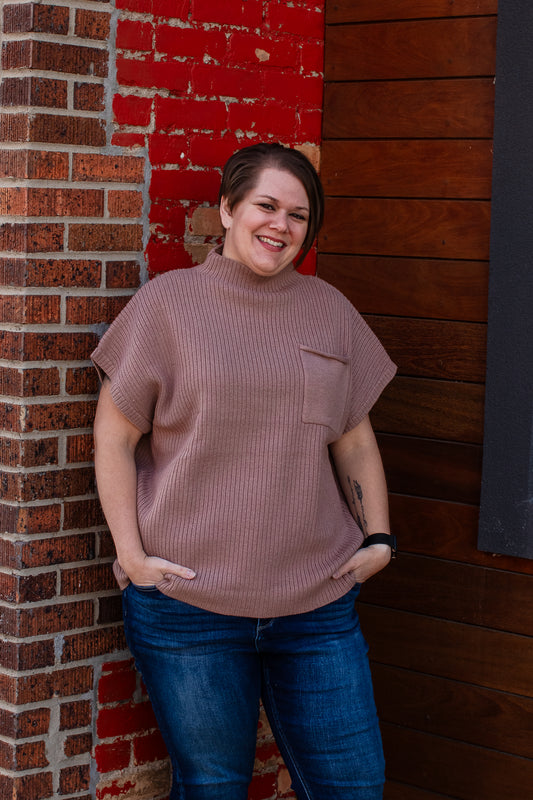 Mock Neck Ribbed Curvy Sweater | JQ Clothing Co.