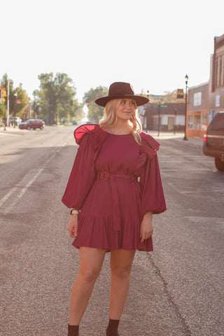 Textured Bubble Sleeve Mini Dress | JQ Clothing Co.