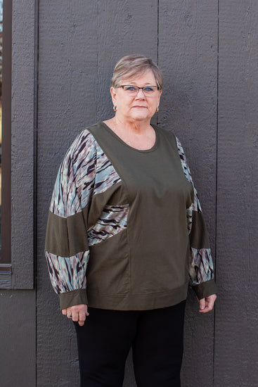 Forest Pattern Mix Curvy Top | JQ Clothing Co.