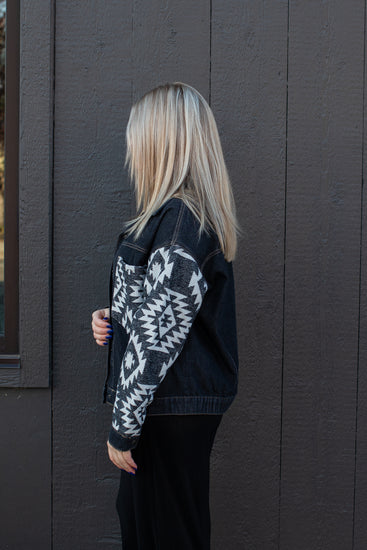Aztec Sleeve Button Front Jacket | JQ Clothing Co.