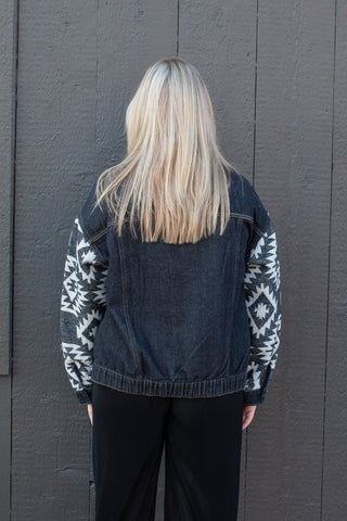 Aztec Sleeve Button Front Jacket | JQ Clothing Co.