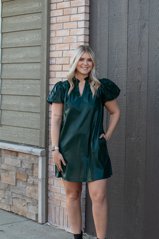 Pleasantly Pleather Mini Dress | JQ Clothing Co.