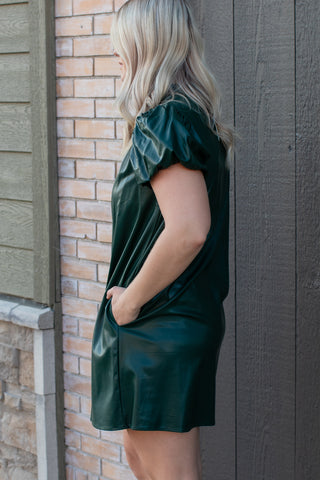 Pleasantly Pleather Mini Dress | JQ Clothing Co.