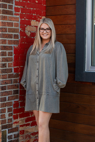 Layered Long Sleeve Button Up Dress | JQ Clothing Co.