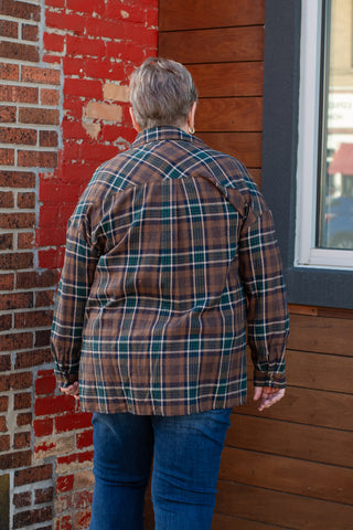 Mocha Checker Curvy Plaid Shacket | JQ Clothing Co.