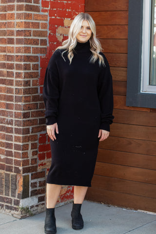 Too Cute Turtleneck Sweater Midi Dress | JQ Clothing Co.