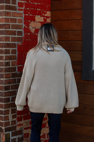 Taupe Textured Zip Up Jacket | JQ Clothing Co.