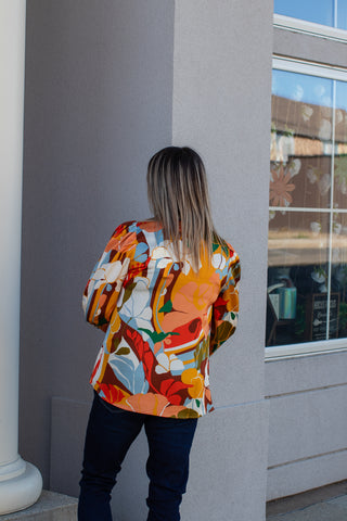 Mustard Mix Print Blouse | JQ Clothing Co.