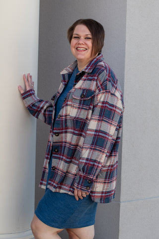 Closet Staple Curvy Flannel Top | JQ Clothing Co.