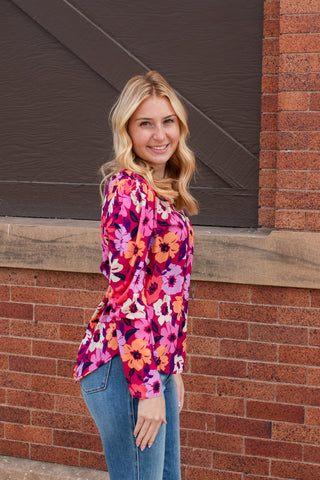 Floral Printed Basic Top | JQ Clothing Co.