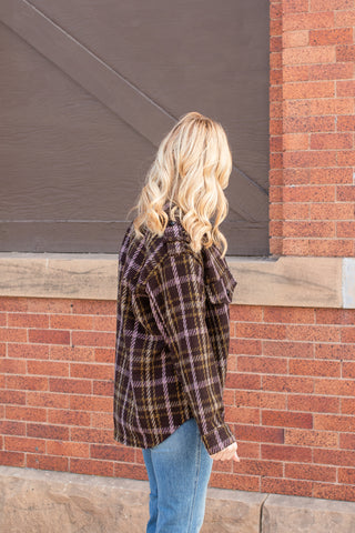 Chocolate Brown Plaid Shacket | JQ Clothing Co.