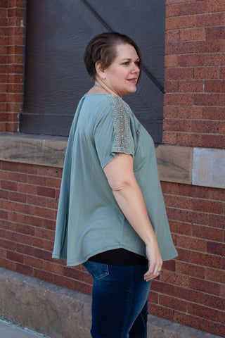 Double Trim Yoke Curvy Top | JQ Clothing Co.