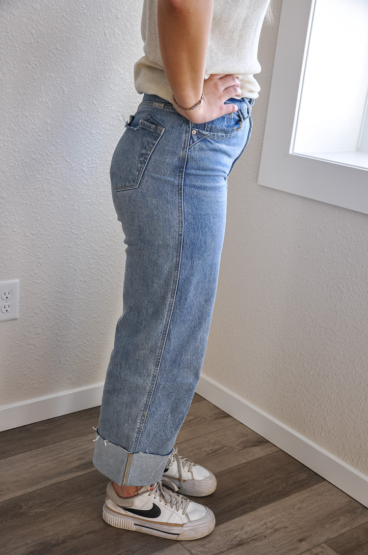 Kancan Beverly 90's Cropped Wide Leg Jeans