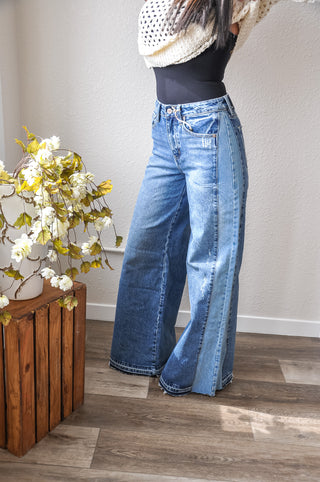 Kancan Delta HR Wide Leg Jean