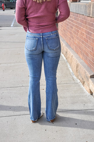 Kancan Open Pack HR Flare Jeans