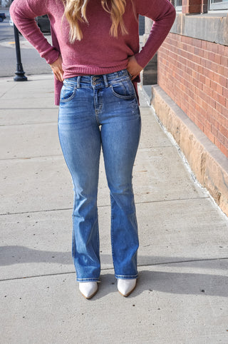 Kancan Open Pack HR Flare Jeans