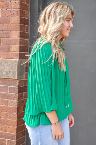 Kelly Green Stunning Blouse