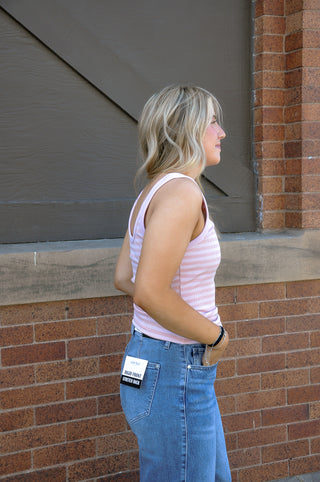 LA Society Rib Knit Slim Tank