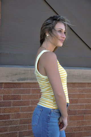 LA Society Rib Knit Slim Tank