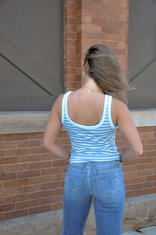 LA Society Rib Knit Slim Tank