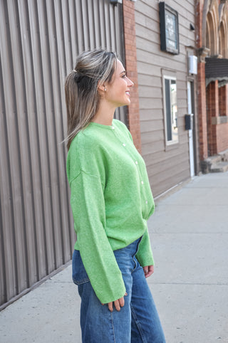 LS Crew Neck Lightweight Cardigan, view 6