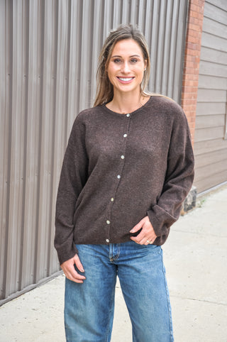 LS Crew Neck Lightweight Cardigan, view 4
