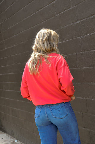 LS Crew Neck "USA" Oversized Sweatshirt