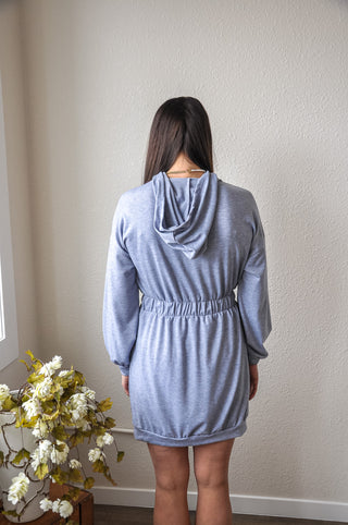 LS Kangaroo Pocket Hoodie Dress