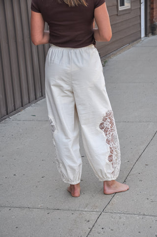 Lace Detail Balloon Pants, view 4
