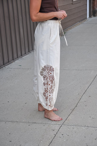 Lace Detail Balloon Pants, view 3
