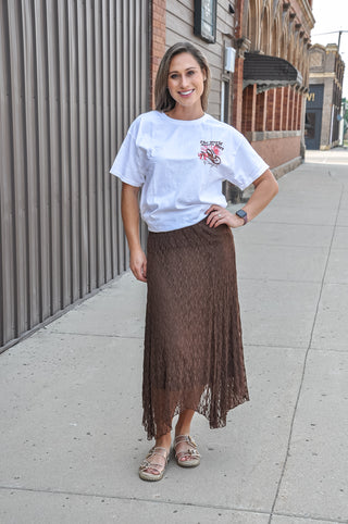 Lace Handkerchief Midi Skirt, view 8