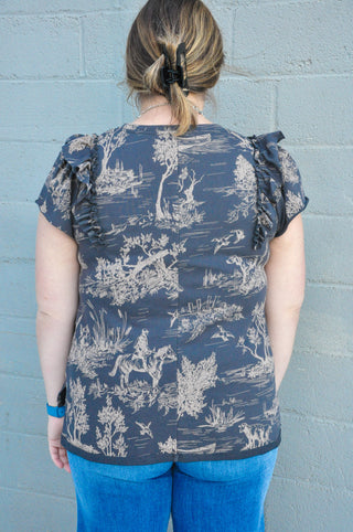 Laila Landscape French Terry Top | JQ Clothing Co.