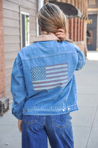 Land of the Free Oversized Denim Jacket