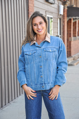 Land of the Free Oversized Denim Jacket