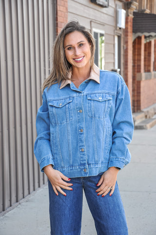 Land of the Free Oversized Denim Jacket