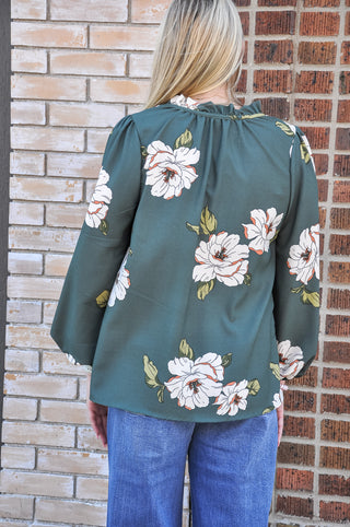 Large Floral Printed Blouse