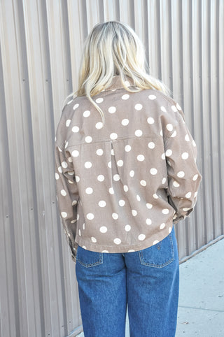Latte Dot Vintage Washed Jacket