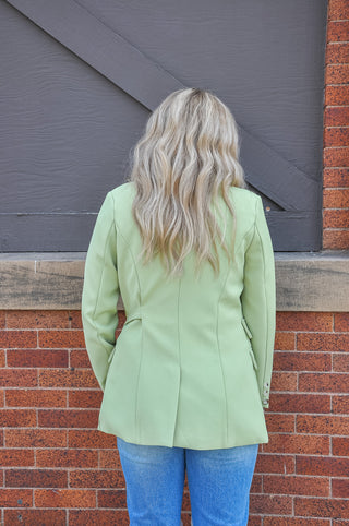 Launch Day Soft Green Blazer