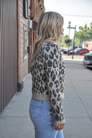 Leopard Button Down Short Cardigan