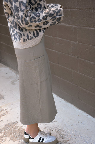Carly Cargo Drawstring Midi Skirt