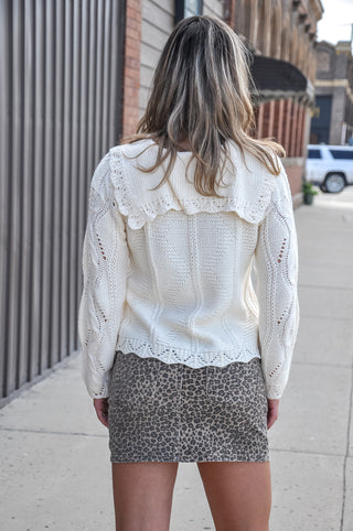 Leopard Print Button-Front Mini Skirt