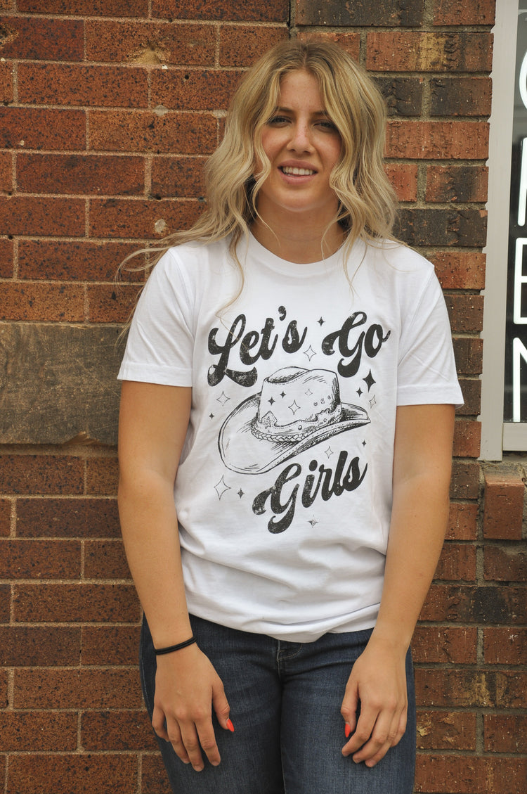 Let's Go Girls Cowboy Hat Graphic Tee