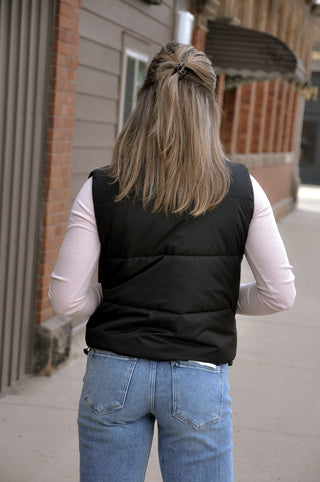 Lightweight Quilted Black Vest