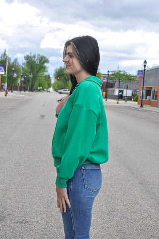 Long Sleeve Half Zip Sweatshirt