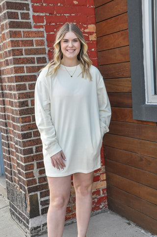oversized mini dress Long Sleeve Oversized Mini Dress
