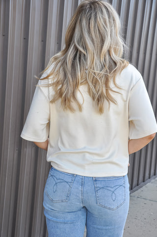 Loose Fit Crew Neck Short Sleeve Top